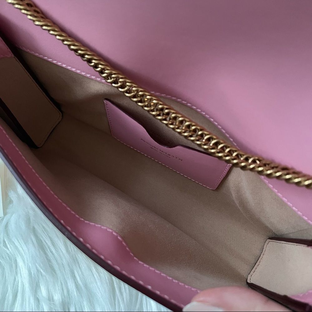 Alexander McQueen Clutch Shoulder Bag - Barbie Pink - Handbag - Designer - Gold - Picture 11 of 14